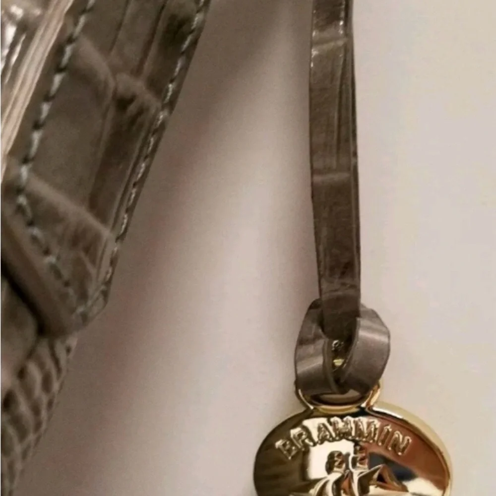 Brahmin Gray Crocodile Embossed Crossbody Bag - Picture 5 of 7